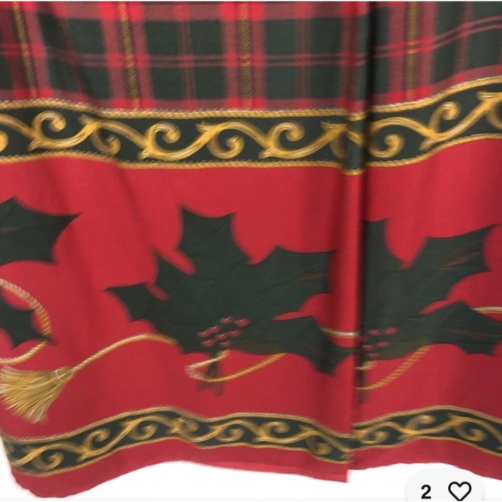 Vintage Christmas wrap plaid skirt charter club cottage core old money size 6 Xs - Picture 2 of 5